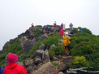茶臼岳での昼食風景