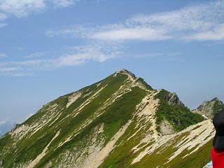 唐松岳への稜線