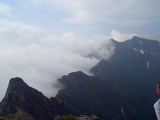 鹿島槍への稜線