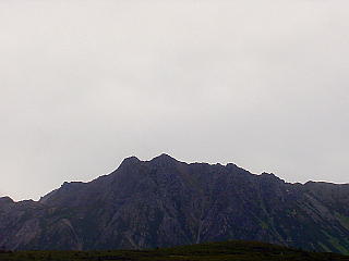 黒岳(水晶岳)がはっきりと
