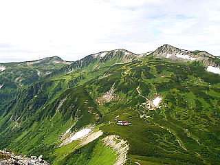 三叉山荘と三叉蓮華岳・丸山・双六岳