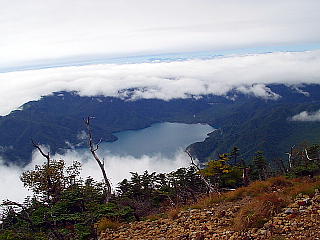 中禅寺湖が見える