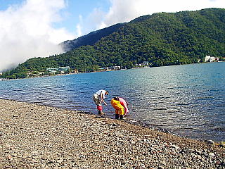 中禅寺湖で