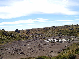 火山湖の跡
