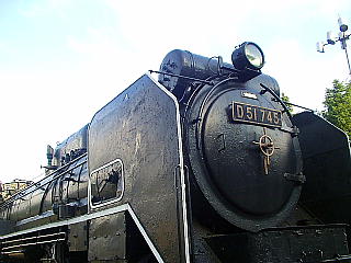 上毛高原駅の蒸気機関車
