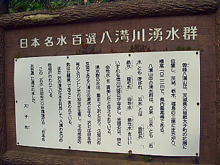 八溝湧水群看板