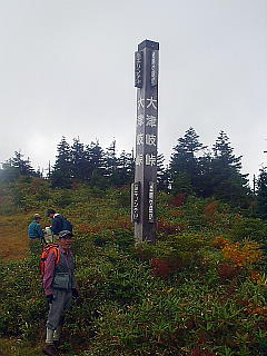 大津岐峠から下山