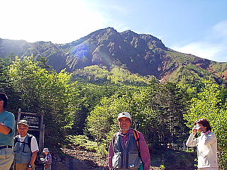 八ヶ岳(赤岳)をバックに