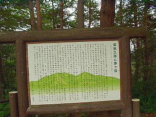 「深田久弥と茅ヶ岳」看板