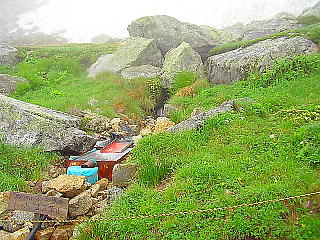 双六小屋の取水設備