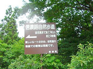 信濃路自然歩道の入り口
